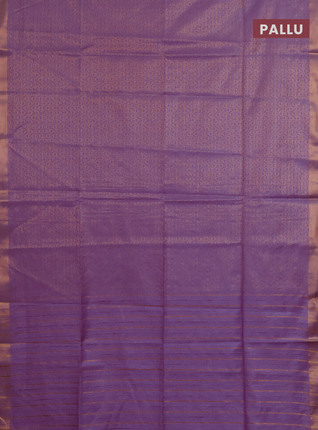 Semi munga jacquard saree pastel lavender with allover zari weaves and zari woven border