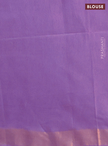Semi munga jacquard saree pastel lavender with allover zari weaves and zari woven border