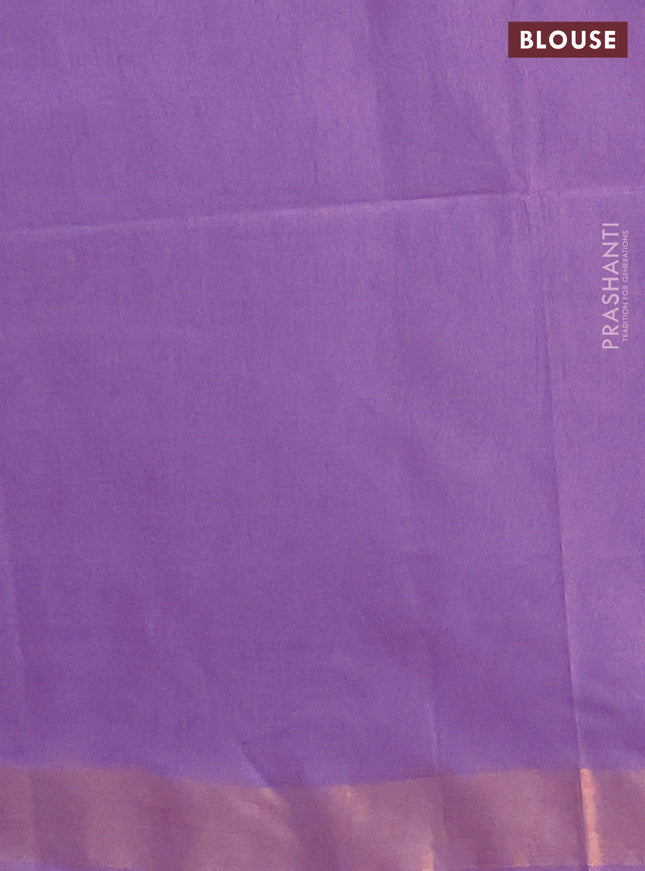 Semi munga jacquard saree pastel lavender with allover zari weaves and zari woven border
