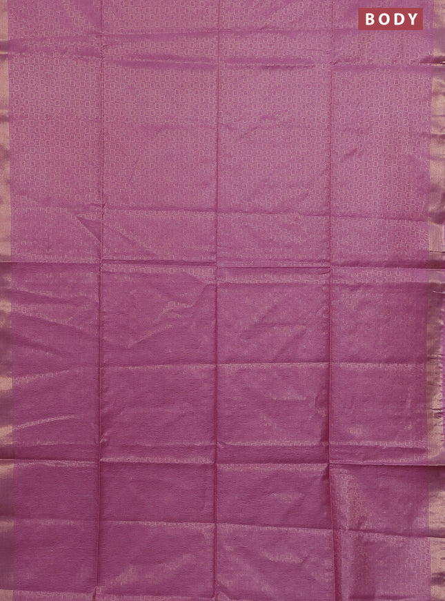 Semi munga jacquard saree light pink with allover zari weaves and zari woven border