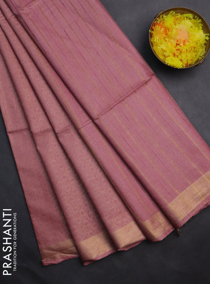 Semi munga jacquard saree pastel pink with allover zari weaves and zari woven border