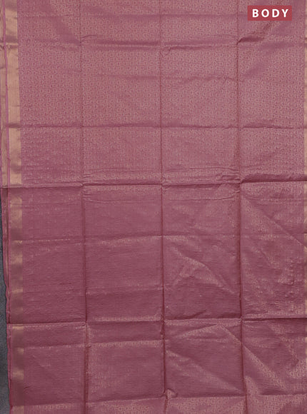 Semi munga jacquard saree pastel pink with allover zari weaves and zari woven border