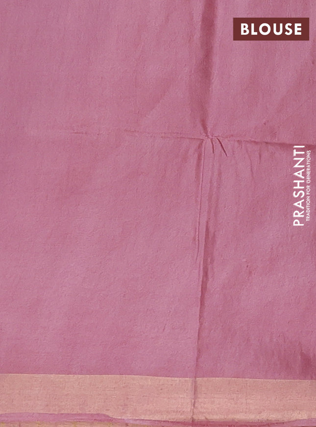 Semi munga jacquard saree pastel pink with allover zari weaves and zari woven border