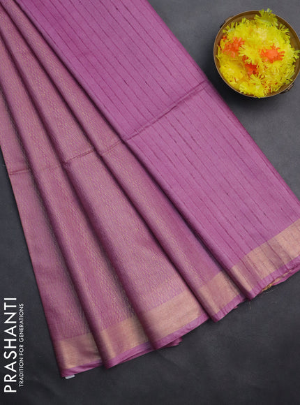 Semi munga jacquard saree pastel lavender with allover zari weaves and zari woven border