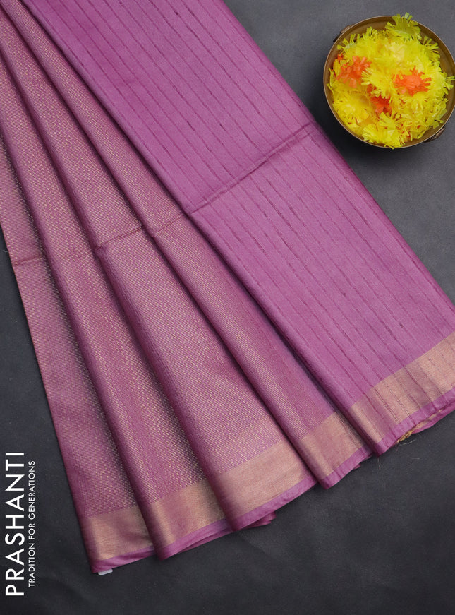 Semi munga jacquard saree pastel lavender with allover zari weaves and zari woven border