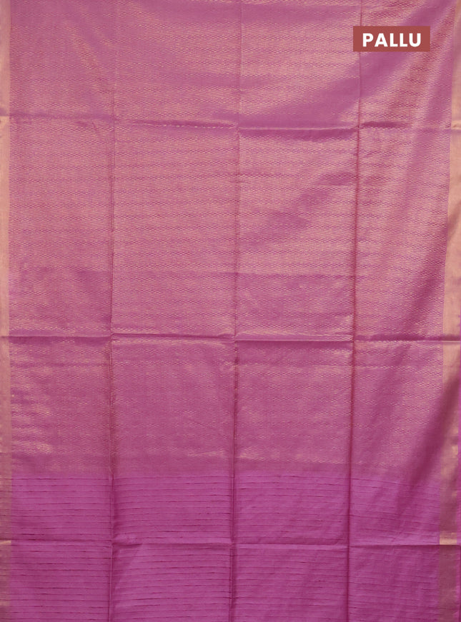 Semi munga jacquard saree pastel lavender with allover zari weaves and zari woven border