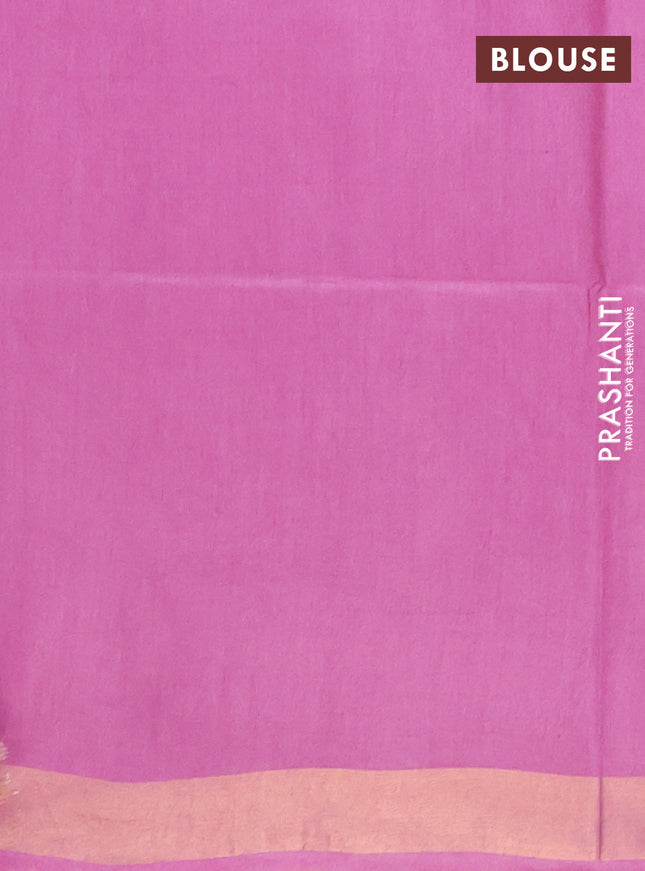 Semi munga jacquard saree pastel lavender with allover zari weaves and zari woven border