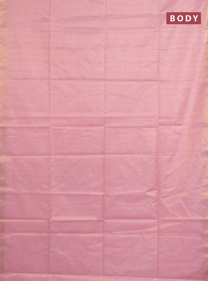 Semi munga jacquard saree peach pink with allover zari weaves and zari woven border