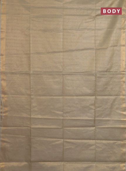 Semi munga jacquard saree pastel green with allover zari weaves and zari woven border