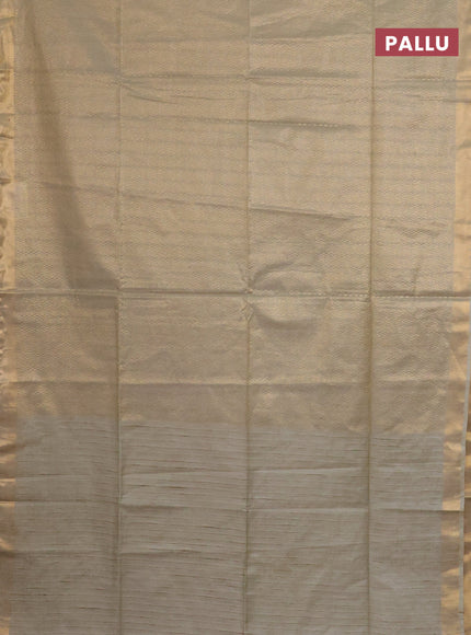 Semi munga jacquard saree pastel green with allover zari weaves and zari woven border