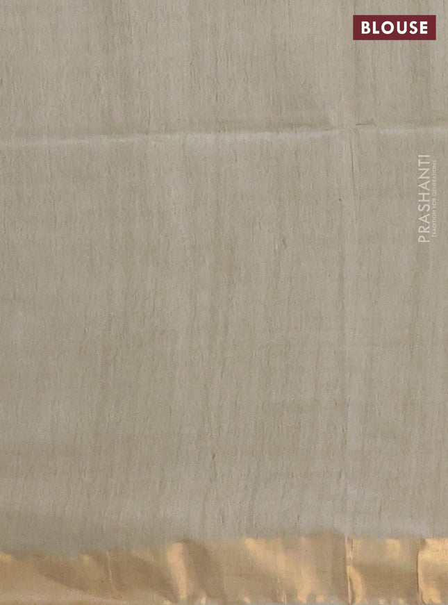 Semi munga jacquard saree pastel green with allover zari weaves and zari woven border