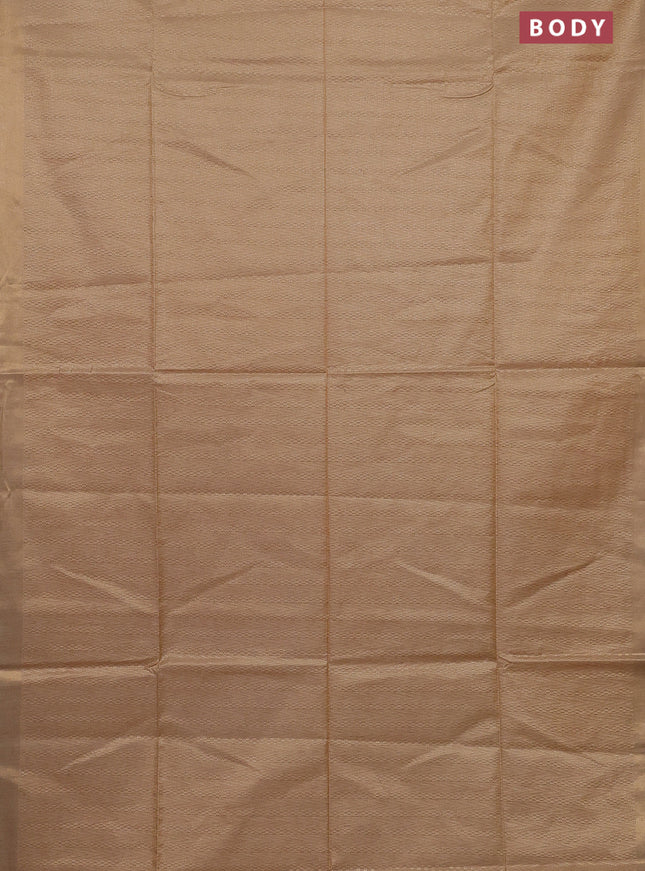 Semi munga jacquard saree sandal with allover zari weaves and zari woven border