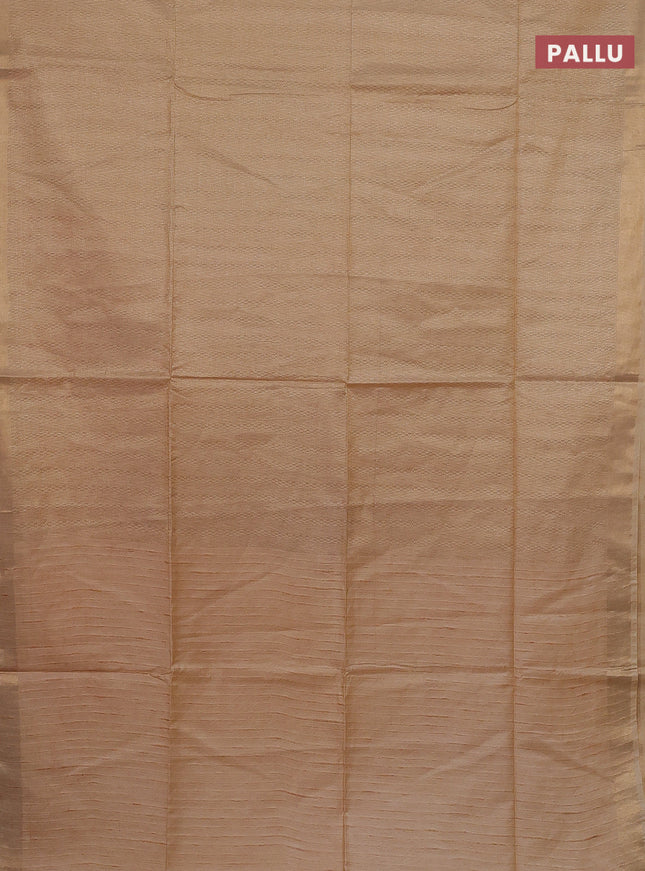 Semi munga jacquard saree sandal with allover zari weaves and zari woven border