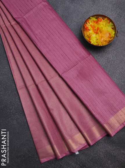 Semi munga jacquard saree mauve pink with allover zari weaves and zari woven border