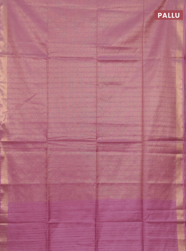 Semi munga jacquard saree mauve pink with allover zari weaves and zari woven border