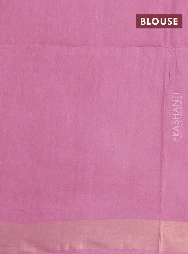 Semi munga jacquard saree mauve pink with allover zari weaves and zari woven border