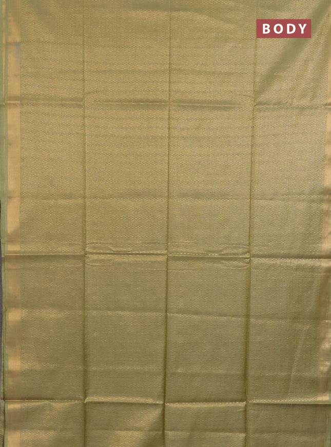 Semi munga jacquard saree pastel green with allover zari weaves and zari woven border