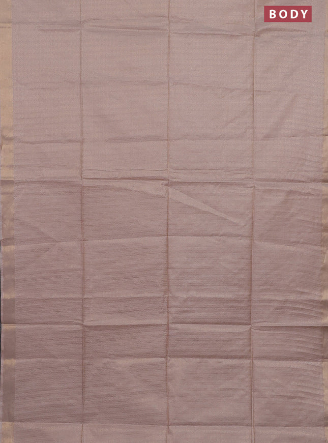 Semi munga jacquard saree sandal with allover zari weaves and zari woven border