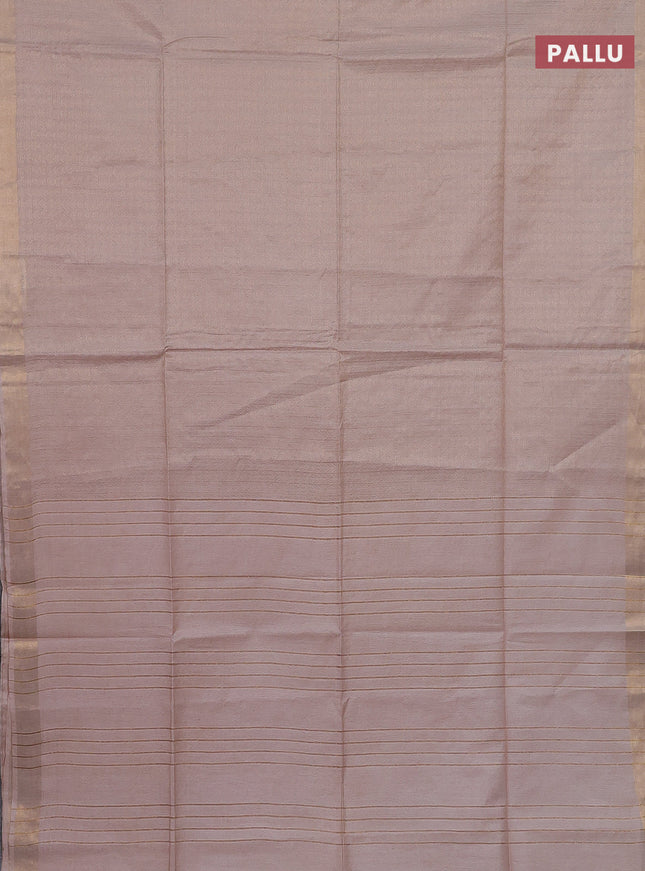 Semi munga jacquard saree sandal with allover zari weaves and zari woven border