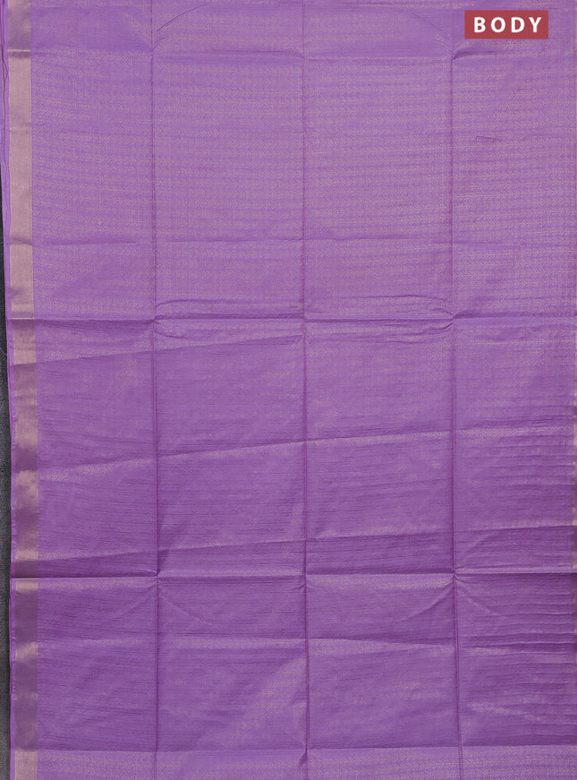 Semi munga jacquard saree lavender with allover zari weaves and zari woven border
