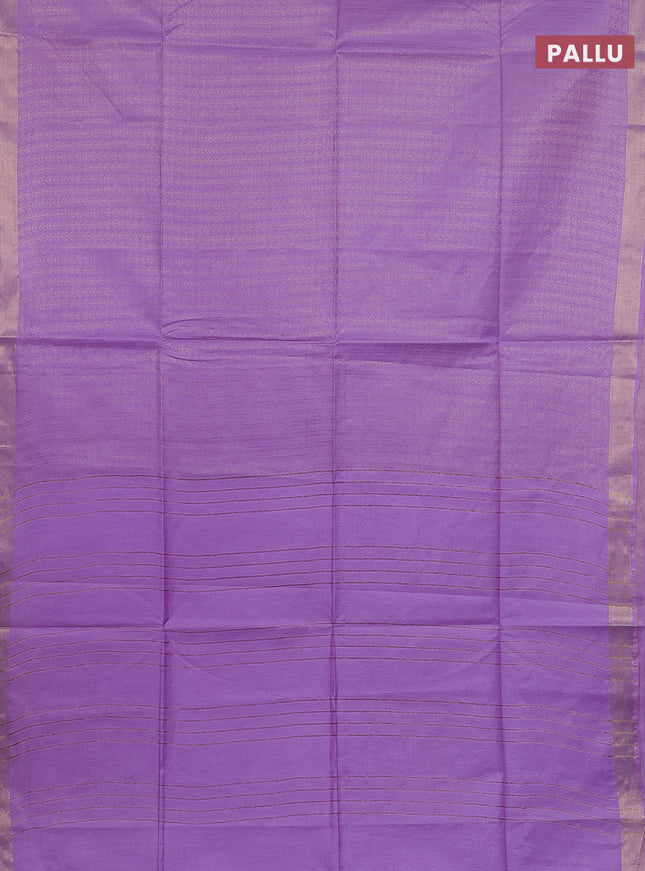 Semi munga jacquard saree lavender with allover zari weaves and zari woven border