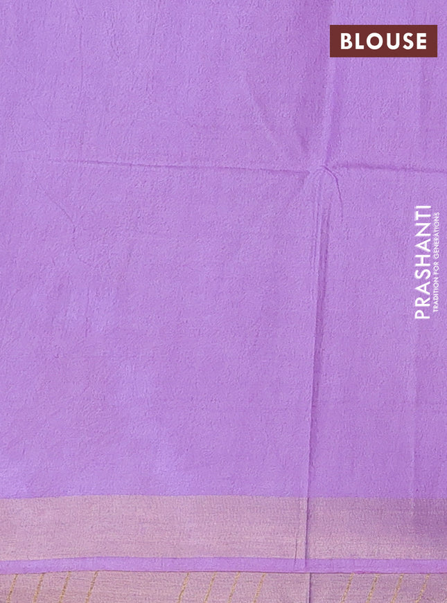 Semi munga jacquard saree lavender with allover zari weaves and zari woven border