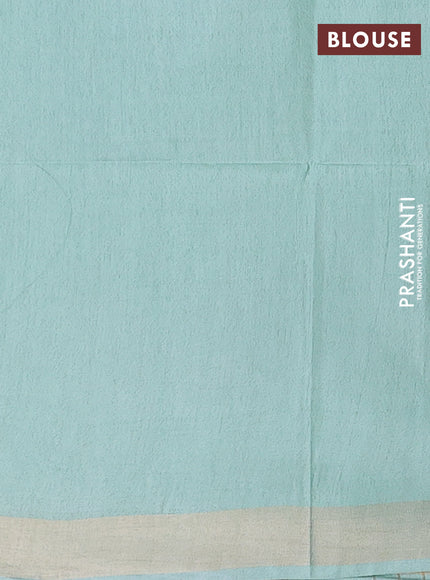 Semi munga jacquard saree pastel green with allover zari weaves and zari woven border