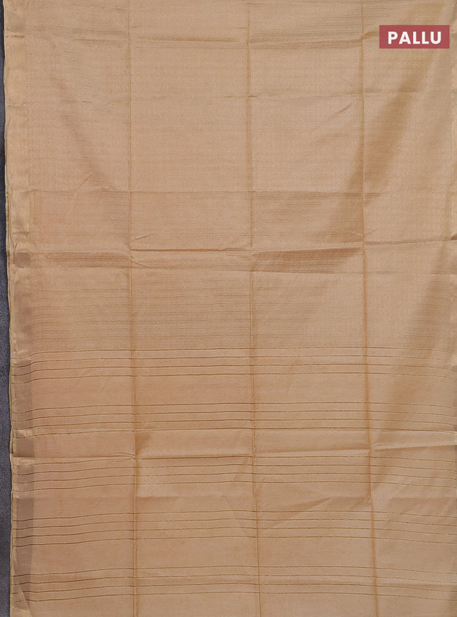 Semi munga jacquard saree sandal with allover zari weaves and zari woven border