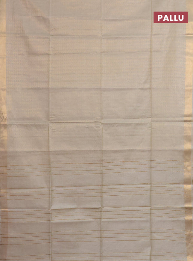 Semi munga jacquard saree pista green with allover zari weaves and zari woven border