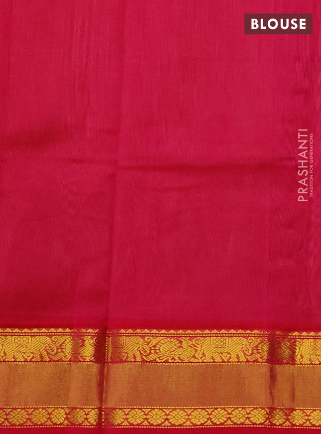 Kuppadam silk cotton saree sandal and pink with zari woven buttas and zari woven border