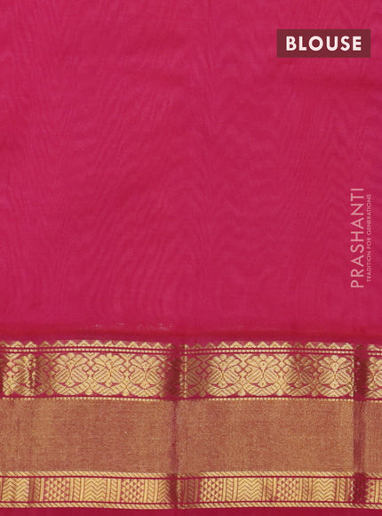 Kuppadam silk cotton saree peach orange and pink with zari woven paisley buttas and zari woven border