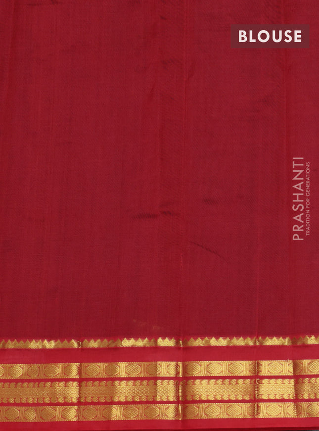 Kuppadam silk cotton saree deep maroon and red with plain body and zari woven border