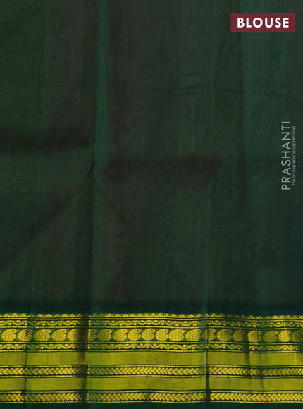 Kuppadam silk cotton saree dual shade of pink and green with zari woven paisley buttas and zari woven border