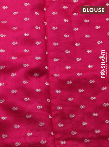 Chiniya silk saree pink with allover bandhani prints