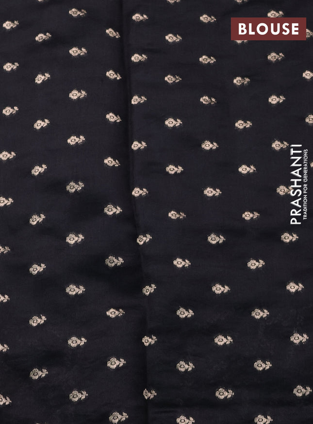 Chiniya silk saree black with allover bandhani prints