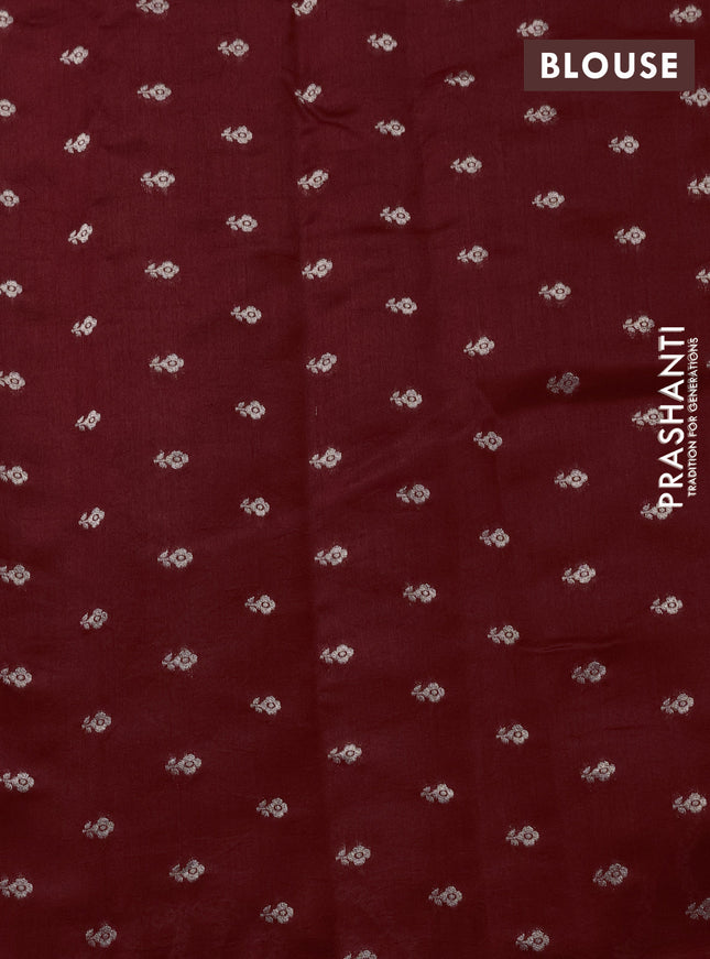 Chiniya silk saree maroon with allover bandhani prints