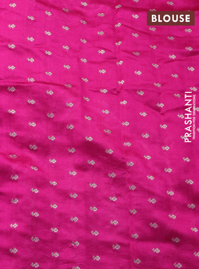 Chiniya silk saree pink with allover bandhani prints