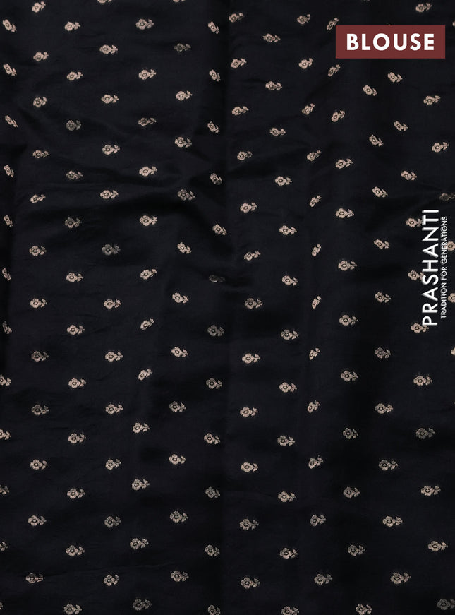 Chiniya silk saree black with allover bandhani prints