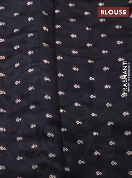 Chiniya silk saree black with allover bandhani prints