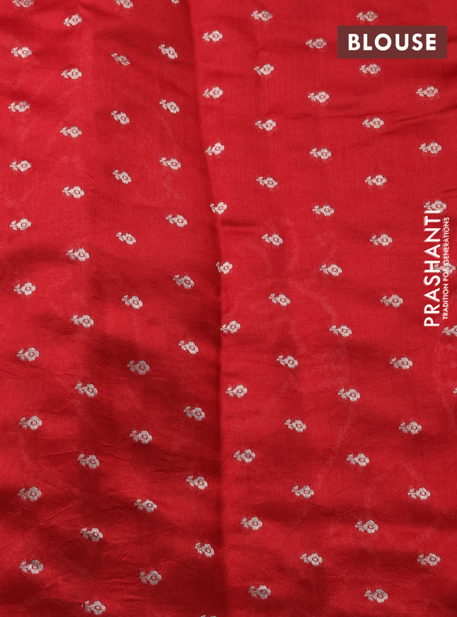 Chiniya silk saree maroon with allover bandhani prints