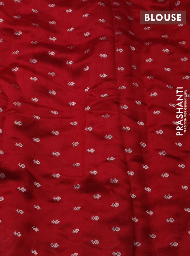 Chiniya silk saree maroon with allover bandhani prints