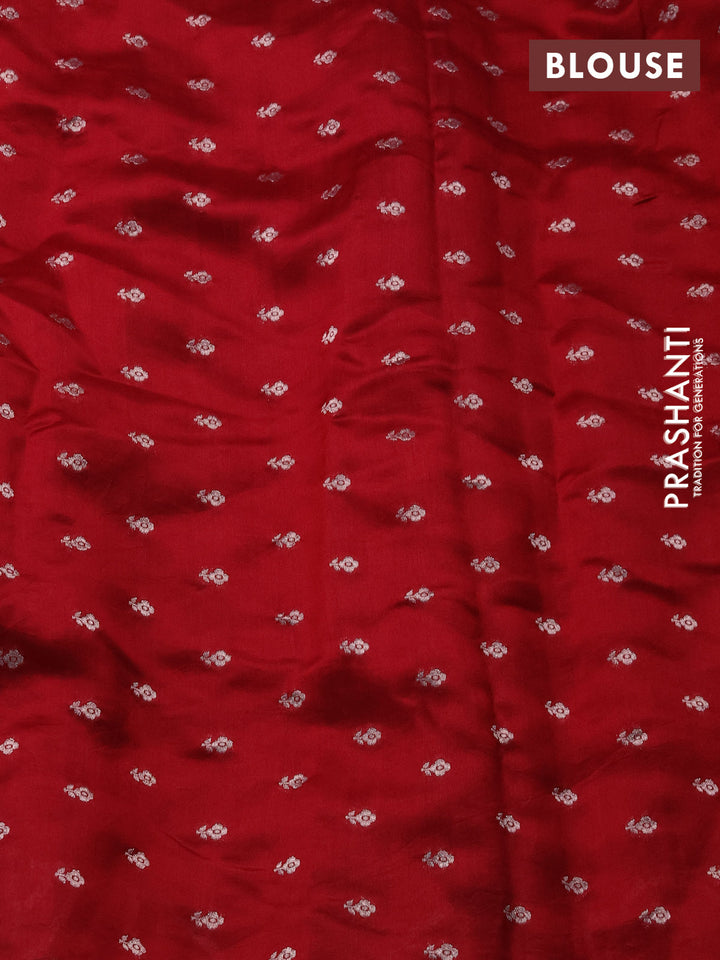 Chiniya silk saree maroon with allover bandhani prints