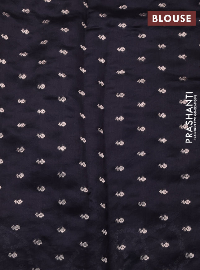 Chiniya silk saree black with allover bandhani prints