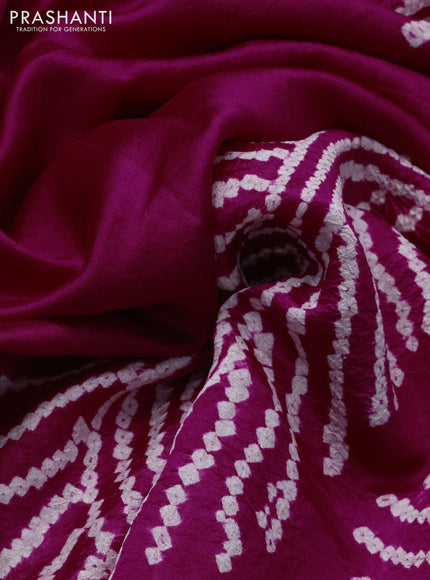 Chiniya silk saree pink with allover bandhani prints