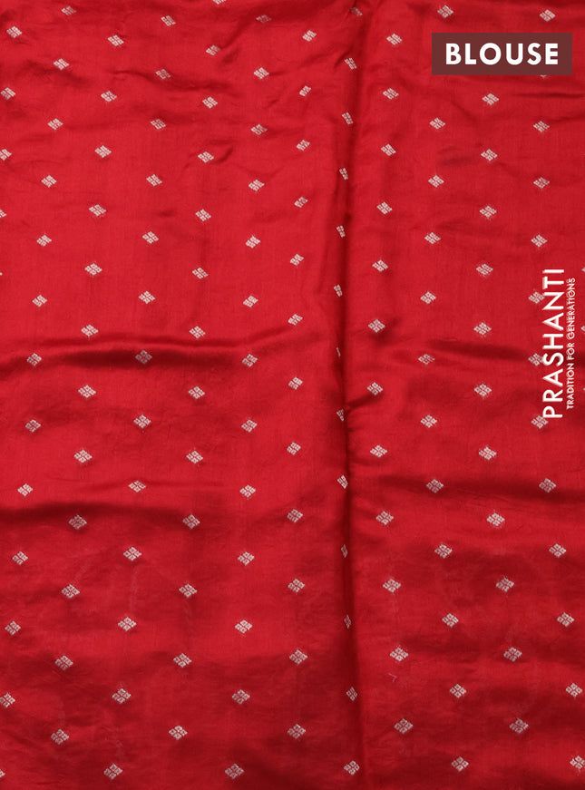 Chiniya silk saree maroon with allover bandhani prints