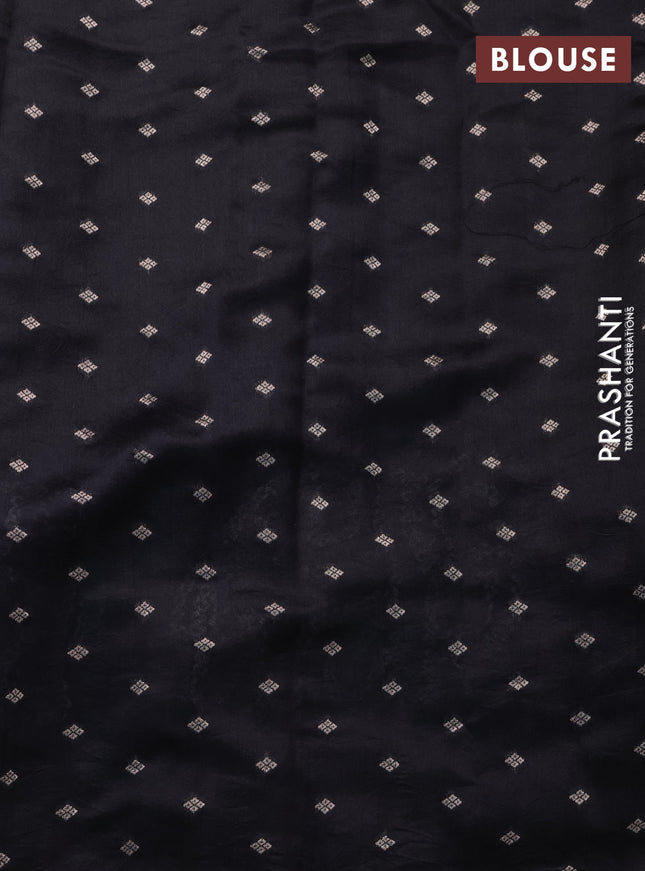 Chiniya silk saree black with allover bandhani prints