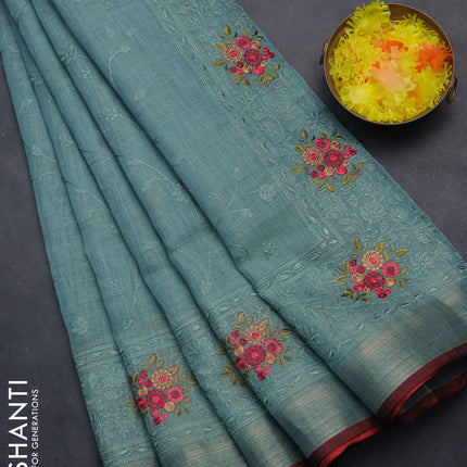 Collection image for: Linen Embroidered Sarees