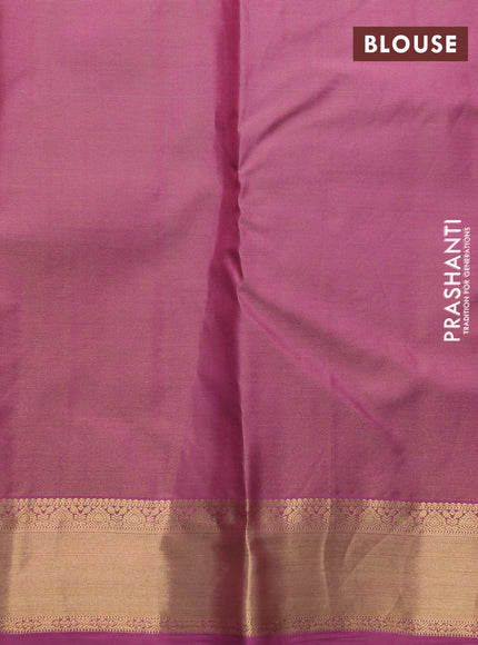Pure kanchipuram silk saree mauve pink with allover vairosi pattern & zari buttas and zari woven border