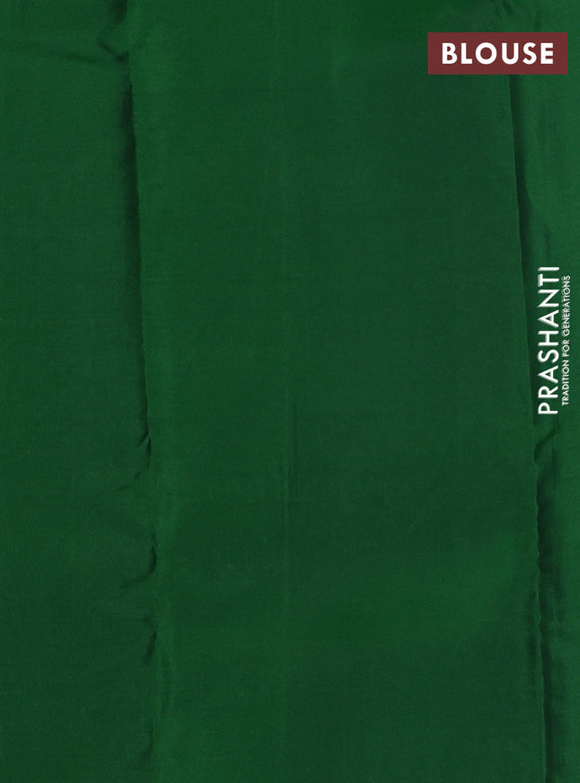 Kanchipuram silk saree violet shade and green with allover silver zari weaves and simple border