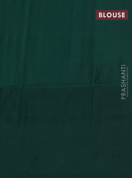 Kanchipuram soft silk saree pastel green and green with allover zari weaves and rich zari woven border